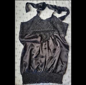 Vanity Silky Halter Dress Top 🖤